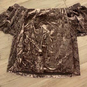 Off the shoulder cropped top